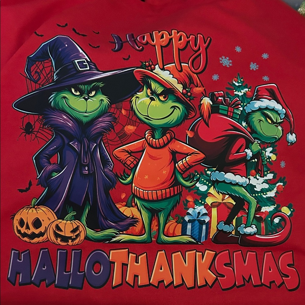 NWT Tshirt Grinch Holidays. Great from Halloween thru Christmas made to order